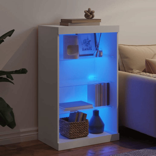 Aparador - Bufete - Móvei de apoio com luzes LED 60,5x37x100 cm branco pt1933