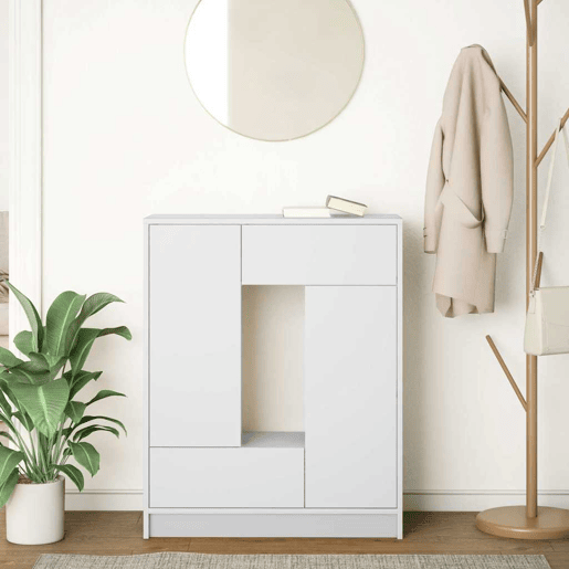 Aparador - Bufete - Móvei de apoio c gavetas e portas 73x31x90 cm branco pt1848