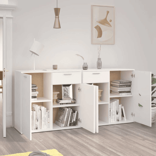 Aparador - Bufete - Móvei de apoio 160x36x75 cm contraplacado branco pt3518