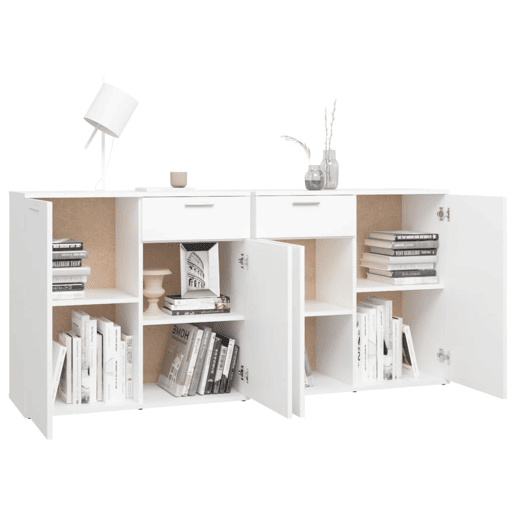 Aparador - Bufete - Móvei de apoio 160x36x75 cm contraplacado branco pt3518