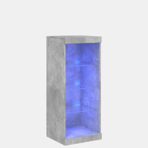 Aparador - Bufete - Móvei de apoio com luzes LED 41x37x100 cm cinzento cimento pt1959