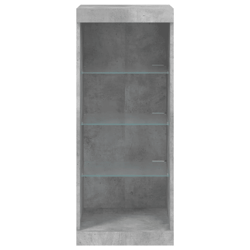 Aparador - Bufete - Móvei de apoio com luzes LED 41x37x100 cm cinzento cimento pt1959