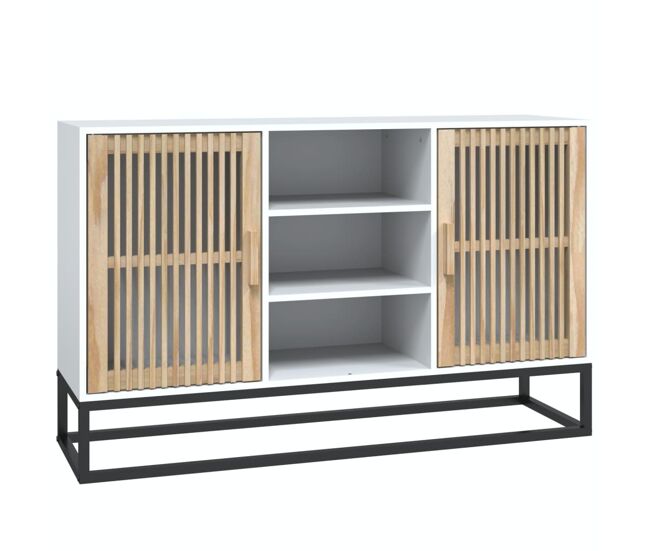 Aparador - mueble de almacenamiento de madera contrachapada blanco 105x30x65 cm es2448