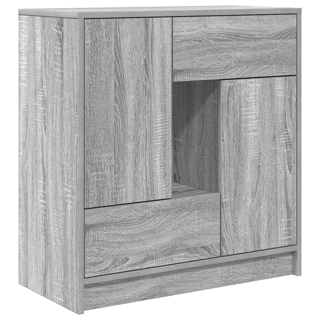 Aparador - Mueble de almacenamiento 70 Roble/ Gris