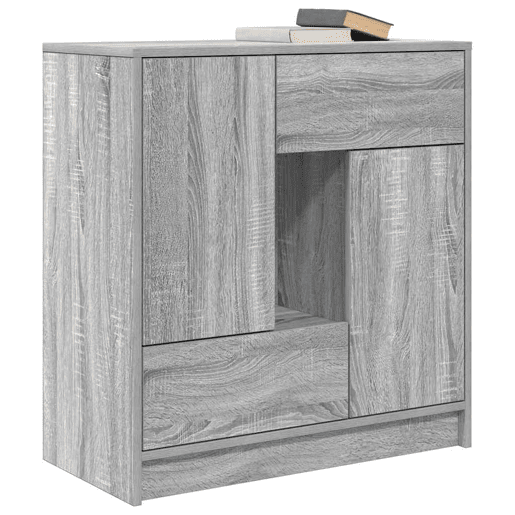 Aparador - Bufete - Móvei de apoio c gavetas e portas 70,5x34x74,5 cm sonoma cinzento pt1851