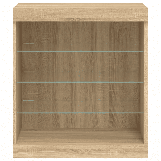 Aparador - Bufete - Móvei de apoio com luzes LED 60,5x37x67 cm carvalho sonoma pt2084