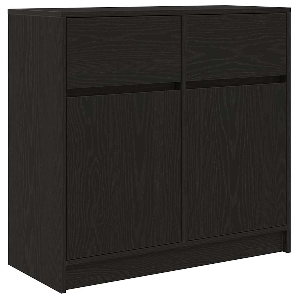 Aparador - Mueble de almacenamiento 80 Negro/ Madera