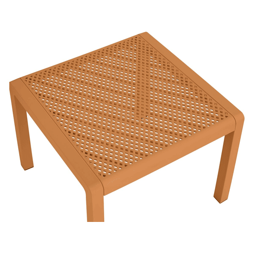 Conjunto de mobiliário de jardim em metal e plástico Céora - 2 lugares - Laranja