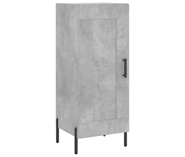 Aparador - mueble de almacenamiento de madera contrachapada gris hormigón 34,5x34x90 cm es2773