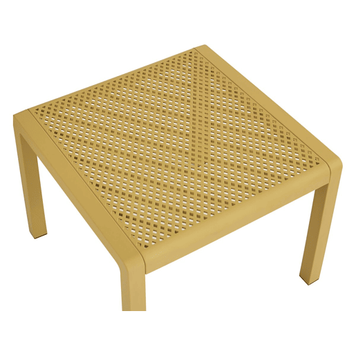 Conjunto de mobiliário de jardim em metal e plástico Céora - 2 lugares - Amarelo