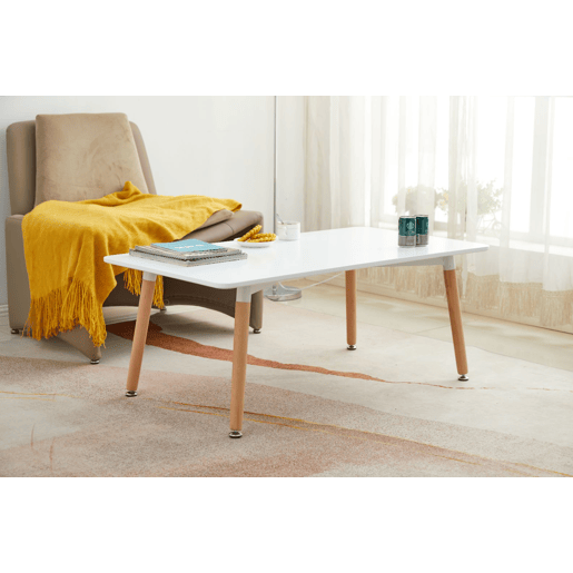 Mesa de Centro Nordica, Branco 110x60cm Mesa de Centro Nordica, Branco 110x60cm