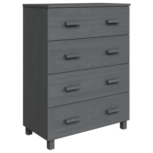 Aparador - Bufete - Móvei de apoio HAMAR 79x40x103,5 cm pinho maciço cinza-escuro pt4116