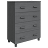 Aparador - Bufete - Móvei de apoio HAMAR 79x40x103,5 cm pinho maciço cinza-escuro pt4116