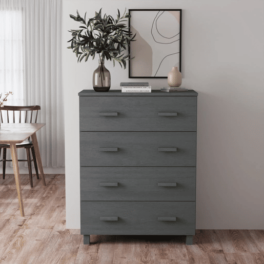 Aparador - Bufete - Móvei de apoio HAMAR 79x40x103,5 cm pinho maciço cinza-escuro pt4116