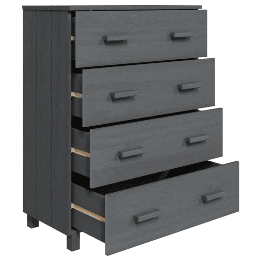 Aparador - Bufete - Móvei de apoio HAMAR 79x40x103,5 cm pinho maciço cinza-escuro pt4116