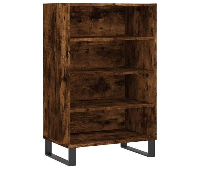 Aparador alto - mueble de almacenamiento madera de ingeniería roble ahumado 57x35x90 cm es1369