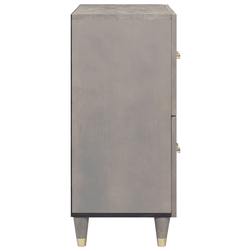 Bufete - Móvei de apoio Cinza e Ouro 60 x 33 x 75 cm Madeira de manga maciça pt4090