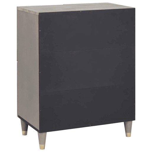 Bufete - Móvei de apoio Cinza e Ouro 60 x 33 x 75 cm Madeira de manga maciça pt4090
