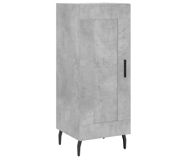 Aparador - mueble de almacenamiento de madera contrachapada gris hormigón 34,5x34x90 cm es2774