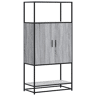 Armário alto - Bufete - Móvel de apoio 68x35x139 cm madeira e metal cinza sonoma pt1431