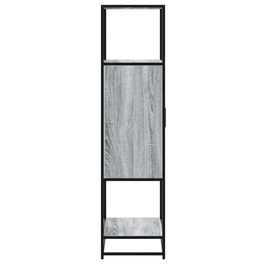 Armário alto - Bufete - Móvel de apoio 68x35x139 cm madeira e metal cinza sonoma pt1431