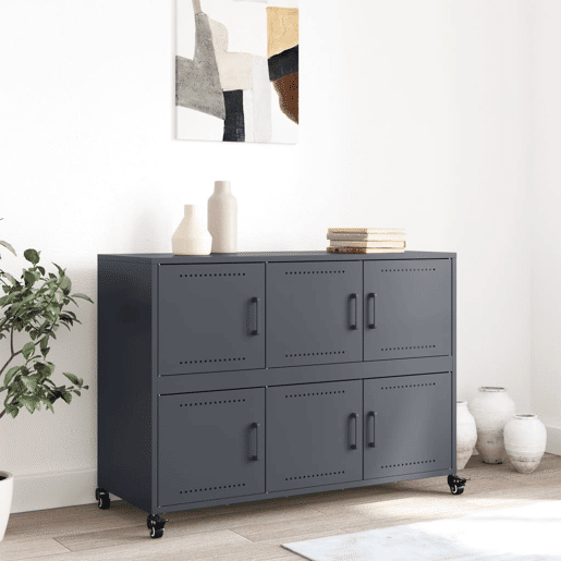 Aparador - Bufete - Móvei de apoio 100,5x39x72 cm aço antracite pt94