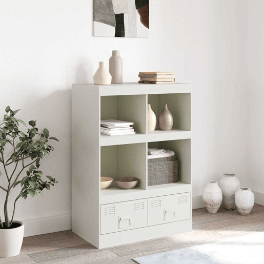 Aparador - Bufete - Móvei de apoio alto 67x39x95 cm aço branco pt2216