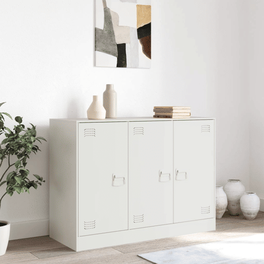 Aparador - Bufete - Móvei de apoio 99x39x73 cm aço branco pt2233