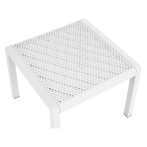 Conjunto de mobiliário de jardim em metal e plástico Céora - 4 lugares - Branco