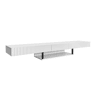 Móvel TV Suspenso Sala de estar e jantar Branco 150x40x22 1 gaveta Renzo Muebles Bonitos