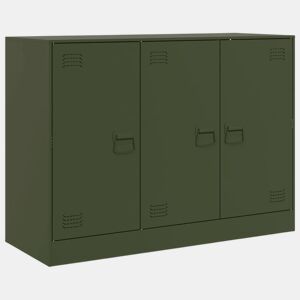 Aparador - Bufete - Móvei de apoio 99x39x73 cm aço verde azeitona pt2399