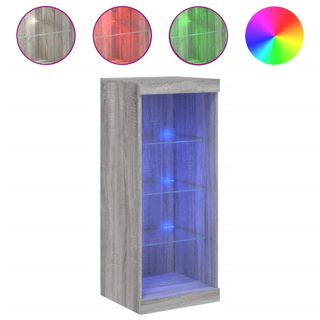 Aparador - Mueble de almacenamiento 41 Roble/ Gris