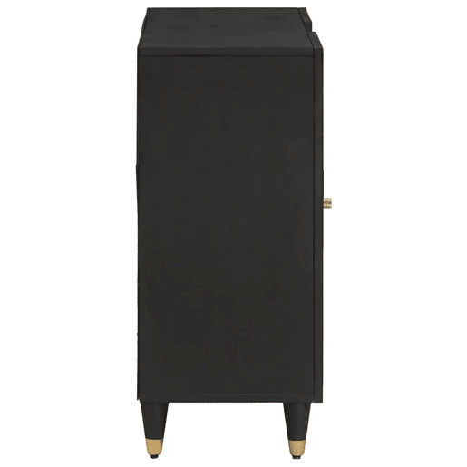 Bufete - Móvei de apoio com porta Preto 90 x 33 x 75 cm Madeira de manga maciça pt4811