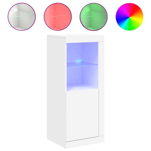 Aparador - Bufete - Móvei de apoio com luzes LED 41x37x100 cm branco pt1927