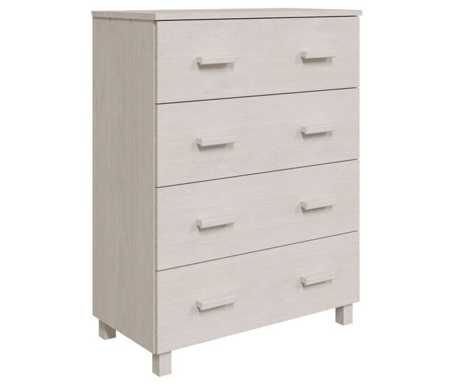 Aparador - mueble de almacenamiento madera maciza de pino blanco 79x40x103,5 cm es4111