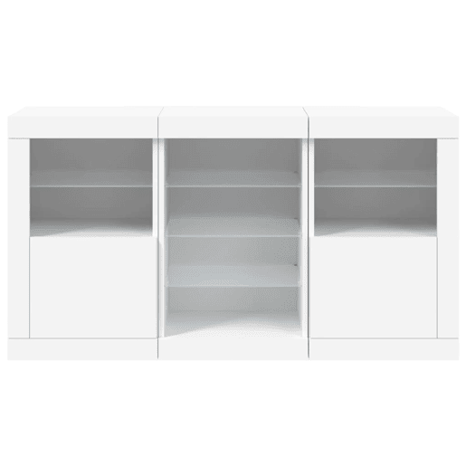 Aparador - Bufete - Móvei de apoio com luzes LED 123x37x67 cm branco pt1911
