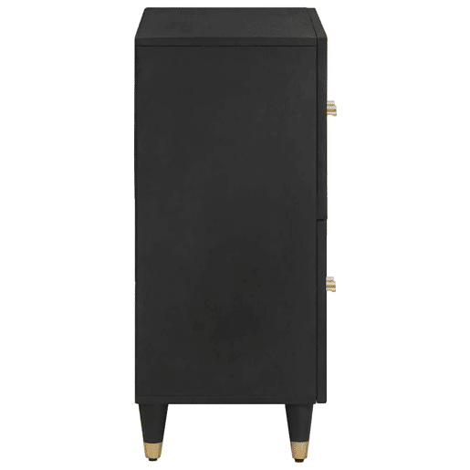 Bufete - Móvei de apoio com porta Preto 60 x 33 x 75 cm Madeira de manga maciça pt4799