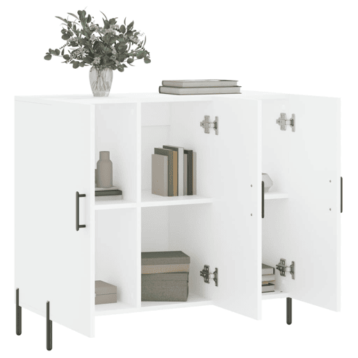 Aparador - Bufete - Móvei de apoio 90x34x80 cm derivados de madeira branco pt3218 Aparador - Bufete - Móvei de apoio 90x34x80 cm derivados de madeira branco pt3218