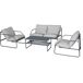 Conjunto de muebles de jardín de metal Conjunto de muebles de jardín de metal Gris