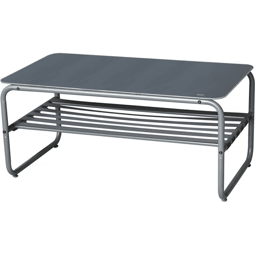 Conjunto de mobiliário de jardim em metal Sora com almofadas - 4 lugares - Cinzento