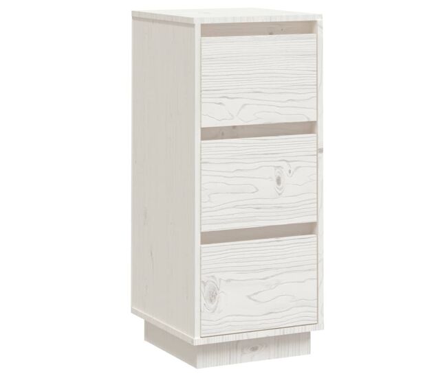Aparador - mueble de almacenamiento de madera maciza de pino blanco 32x34x75 cm es3939