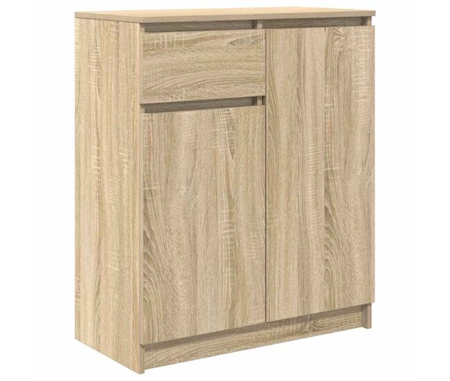 Aparador - mueble de almacenamiento con cajón roble sonoma 71x35x84 cm madera ingeniería es1805