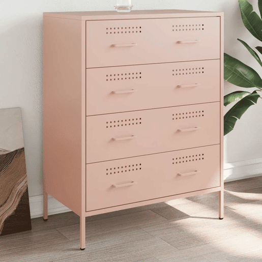 Aparador - Bufete - Móvei de apoio 68x39x89 cm aço rosa pt2384
