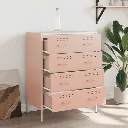 Aparador - Bufete - Móvei de apoio 68x39x89 cm aço rosa pt2384