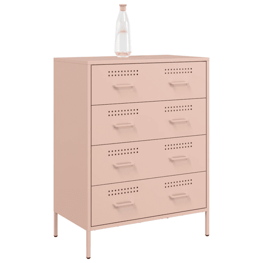 Aparador - Bufete - Móvei de apoio 68x39x89 cm aço rosa pt2384