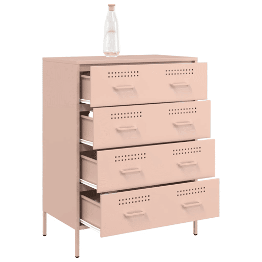 Aparador - Bufete - Móvei de apoio 68x39x89 cm aço rosa pt2384