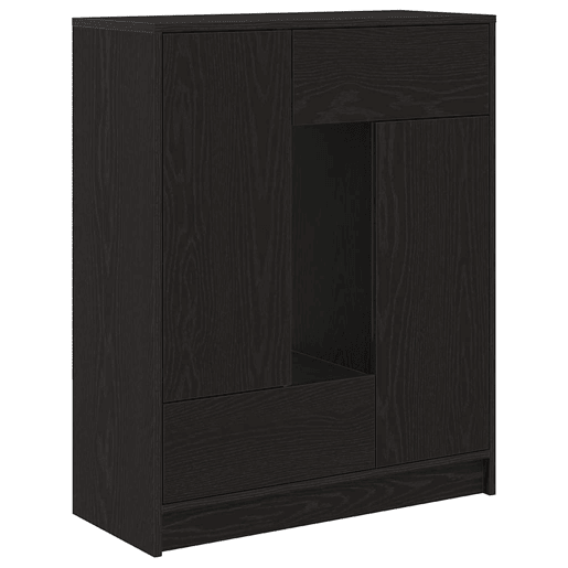 Aparador - Bufete - Móvei de apoio c gavetas e portas 73x31x90 cm carvalho preto pt1861