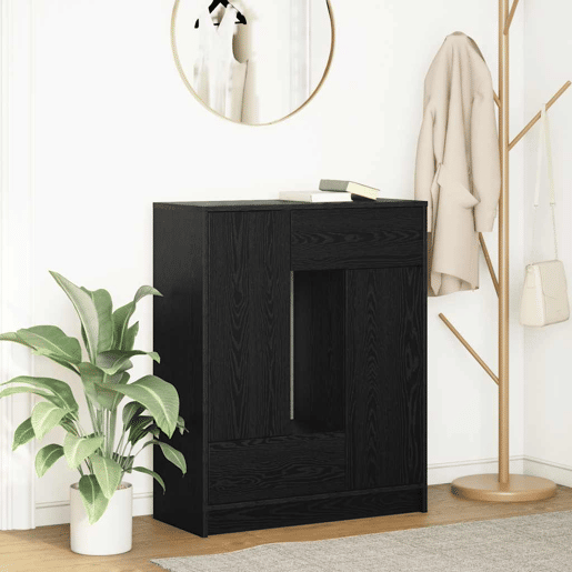 Aparador - Bufete - Móvei de apoio c gavetas e portas 73x31x90 cm carvalho preto pt1861