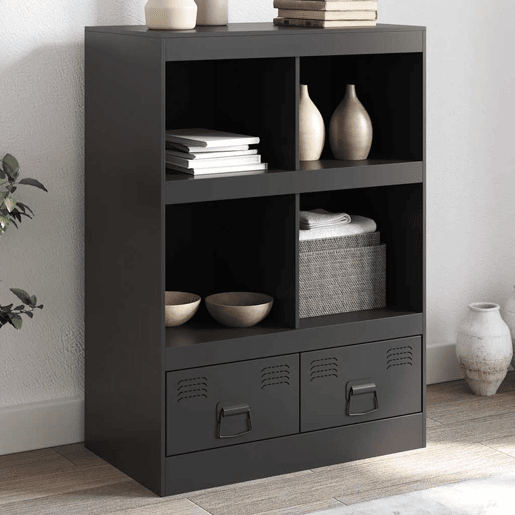 Aparador - Bufete - Móvei de apoio alto 67x39x95 cm aço preto pt2337