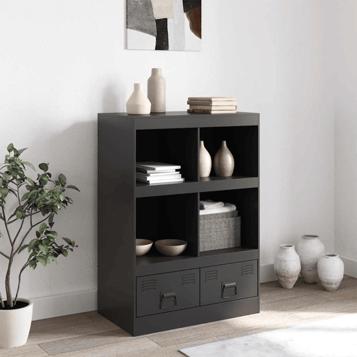 Aparador - Bufete - Móvei de apoio alto 67x39x95 cm aço preto pt2337